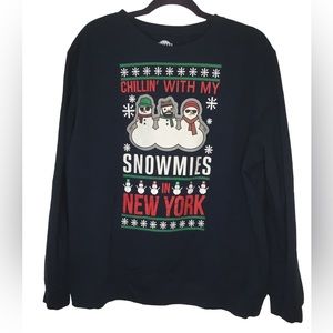 Chillin With My Snowbies in New York Sweatshirt by Home Free - Size XL- EUC